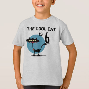 Camiseta de cumpleaños de Guay Cat Personalizable