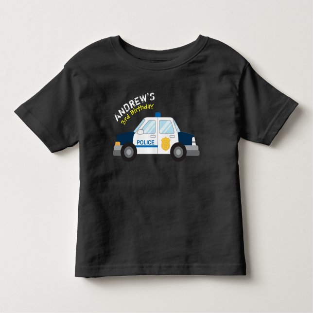 Camiseta de cumpleaños de la policía (Anverso)