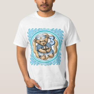 Camiseta de cumpleaños de marinero de 3 años