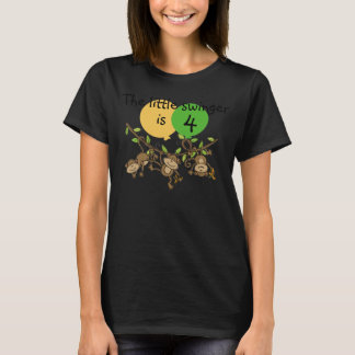 Camiseta de cumpleaños de Monkey Little Swinge Per