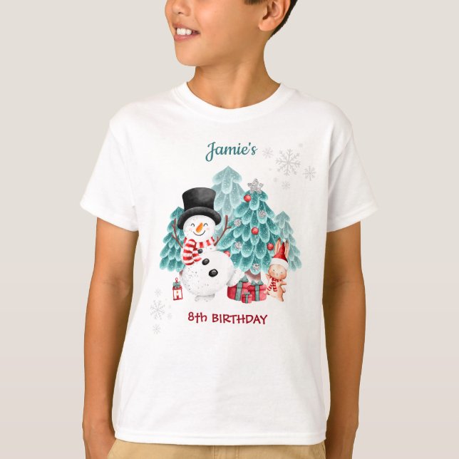 Camiseta de cumpleaños de niños con Navidades de n (Anverso)