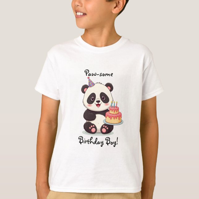 Camiseta de cumpleaños de panda niño (Anverso)