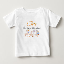 Camiseta de cumpleaños de pato lindo para bebé niñ
