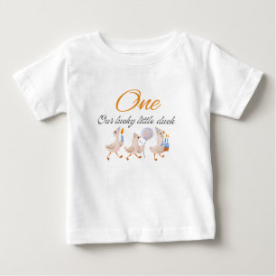 Camiseta de cumpleaños de pato lindo para bebé niñ
