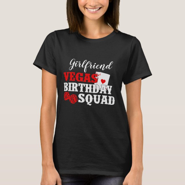 Camiseta de cumpleaños de personalizado Vegas (Anverso)