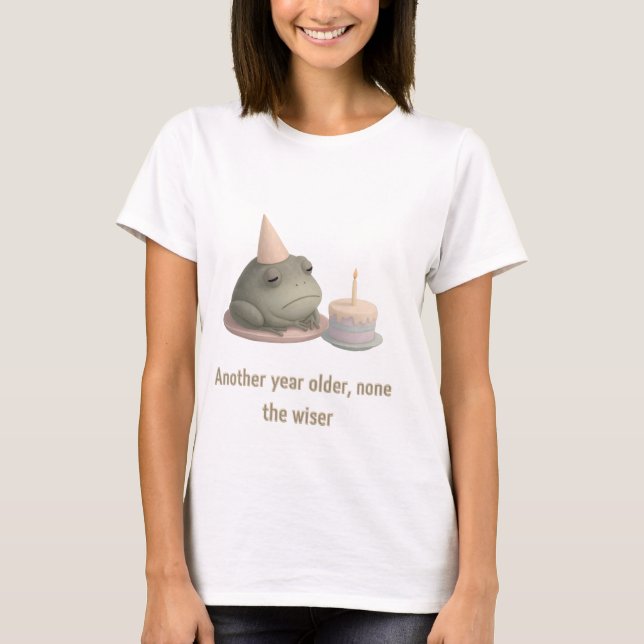 Camiseta de cumpleaños de rana - Otro año mayor, n (Anverso)