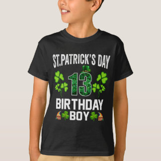Camiseta de cumpleaños de San Patricio de 13 años