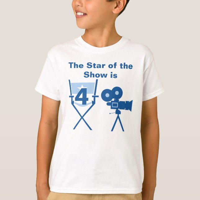 Camiseta de cumpleaños de Star of Show Personaliza (Anverso)