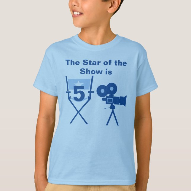 Camiseta de cumpleaños de Star of Show Personaliza (Anverso)