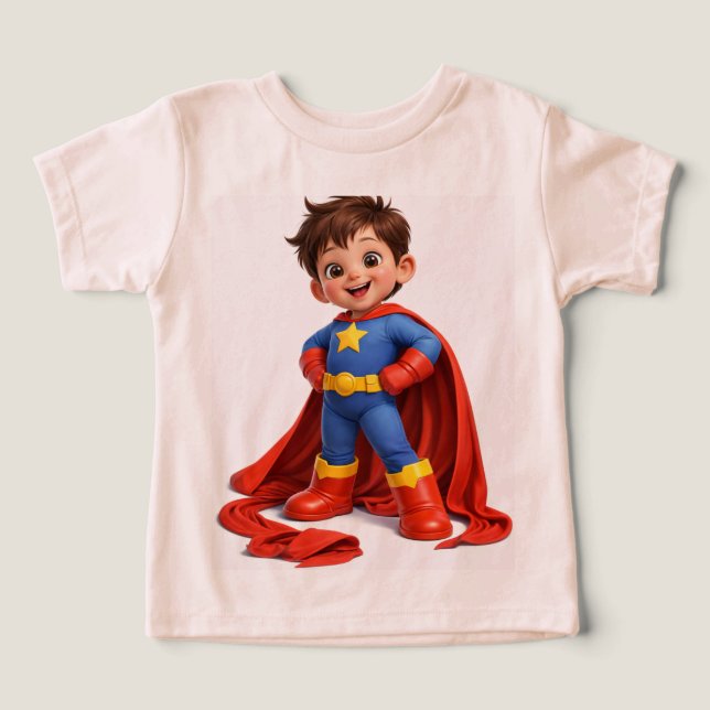 Camiseta de cumpleaños de superhéroe adorable para (Diseño delantero )