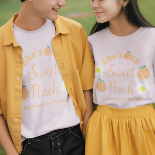 Camiseta de cumpleaños de Sweet Peach 1st