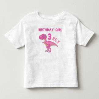 camiseta de cumpleaños de tres rex