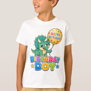 Camiseta de Cumpleaños de Triceratops Adorable par