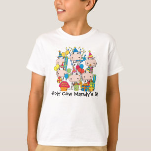 Camiseta de cumpleaños de vaca sagrada personaliza