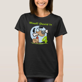 Camiseta de cumpleaños del Personalizable de perro