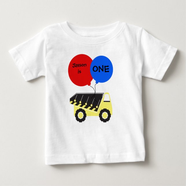 Camiseta de cumpleaños del personalizado Dump Truc (Anverso)