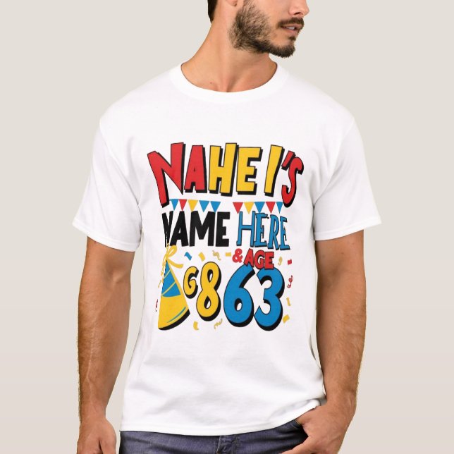 Camiseta de cumpleaños divertida para personalizad (Anverso)