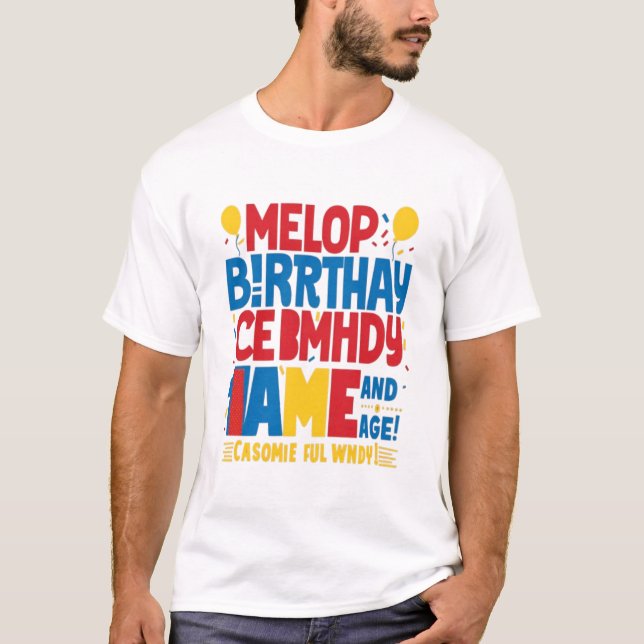 Camiseta de cumpleaños divertida para personalizad (Anverso)