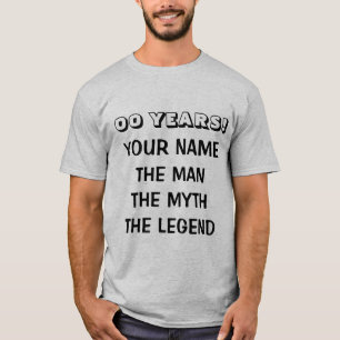 Camiseta de cumpleaños específica por edad el homb