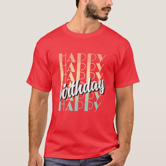 Camiseta de cumpleaños feliz (Anverso)