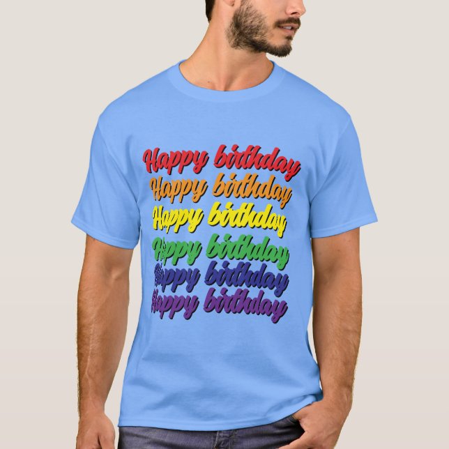 Camiseta de cumpleaños feliz (Anverso)