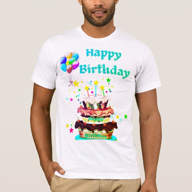 Camiseta de cumpleaños feliz (Anverso)
