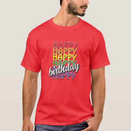 Camiseta de cumpleaños feliz