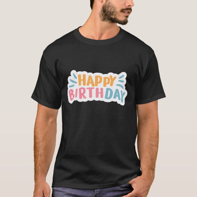 Camiseta de cumpleaños feliz (Anverso)