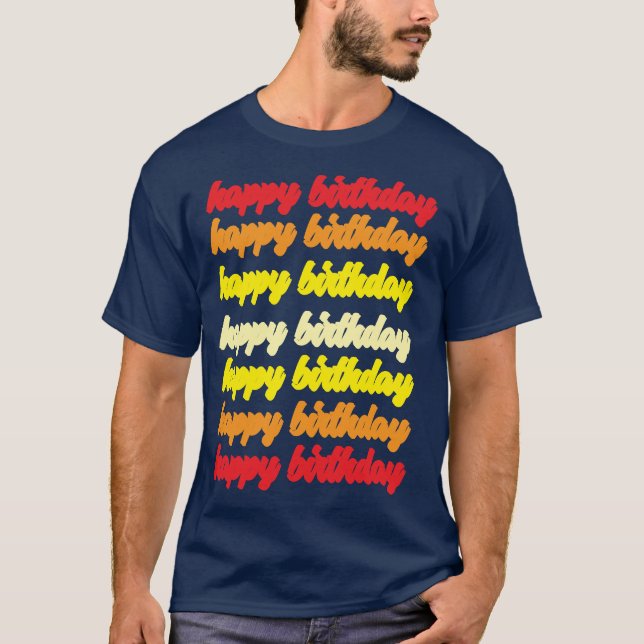 Camiseta de cumpleaños feliz (Anverso)