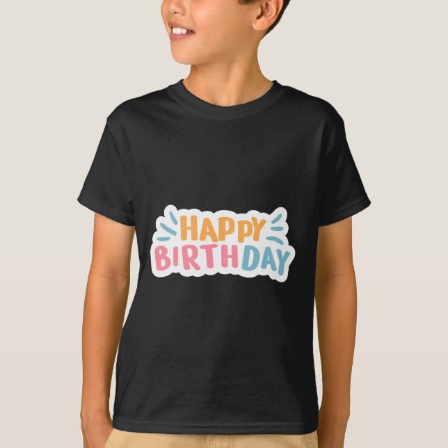 Camiseta de cumpleaños feliz (Anverso)