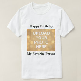 Camiseta de cumpleaños feliz con foto personalizad