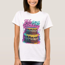 Camiseta de cumpleaños feliz de mujeres