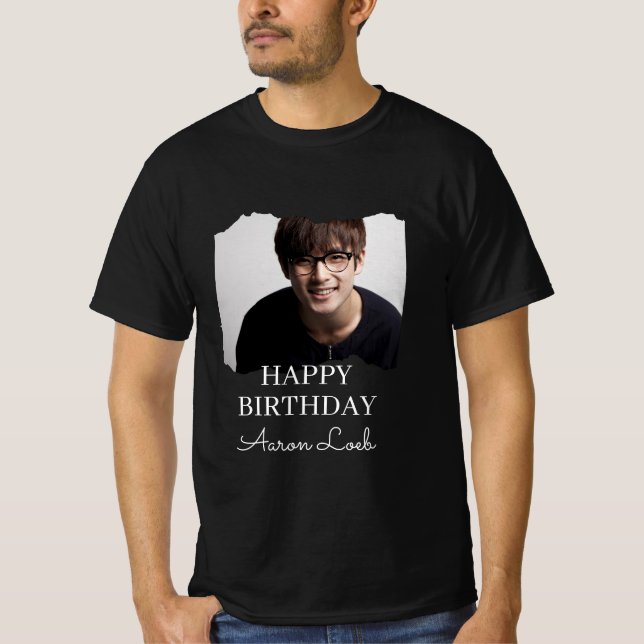 Camiseta de cumpleaños feliz minimalista (Anverso)