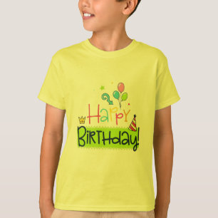 Camiseta de cumpleaños feliz para niños