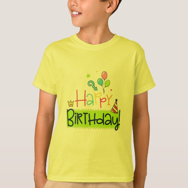 Camiseta de cumpleaños feliz para niños (Anverso)