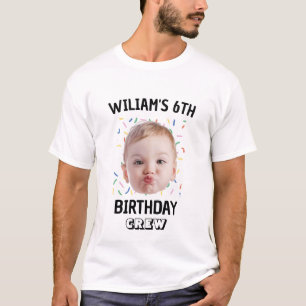 Camiseta de cumpleaños infantil con foto personali