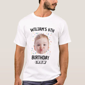 Camiseta de cumpleaños infantil con foto personali
