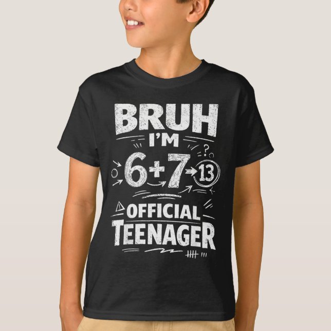 camiseta de cumpleaños número 13 divertida meme 6  (Anverso)