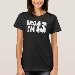 Camiseta de cumpleaños número 13 para niño hermano