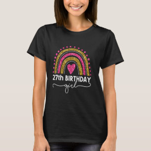Camiseta de cumpleaños número 27 para chica, mujer