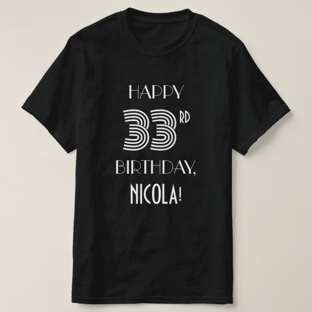 Camiseta de cumpleaños número 33 con estilo inspir (Diseño del anverso)
