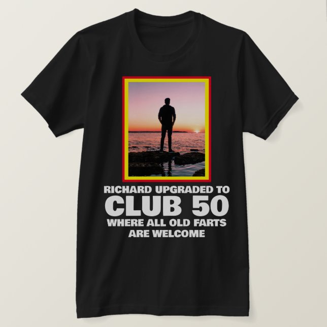 Camiseta de cumpleaños número 50 personalizada y d (Anverso del diseño)