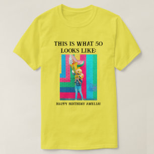 Camiseta de cumpleaños número 50 personalizada y d