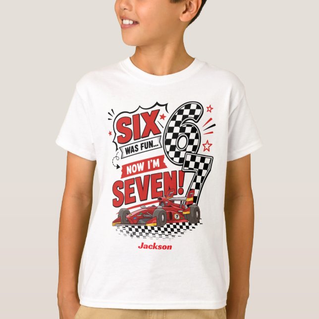 Camiseta de cumpleaños número 7 personalizada para (Anverso)
