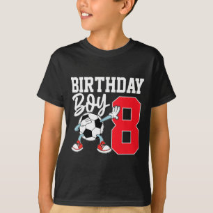Camiseta de cumpleaños número 8 para niños fútbol