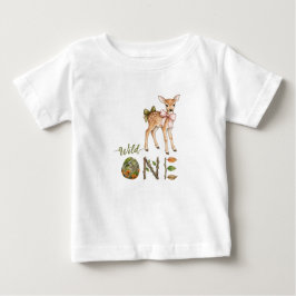 Camiseta de cumpleaños para bebé Ciervo Salvaje Un