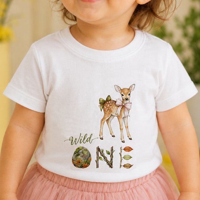 Camiseta de cumpleaños para bebé Ciervo Salvaje Un (Subido por el creador)