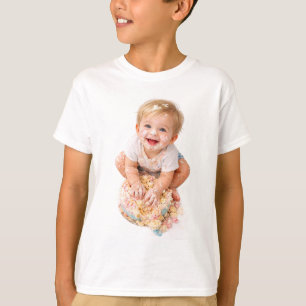 Camiseta de cumpleaños para bebé con destrozo de p