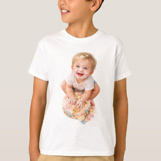 Camiseta de cumpleaños para bebé con destrozo de p