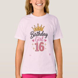 Camiseta de cumpleaños para chica de 16 años